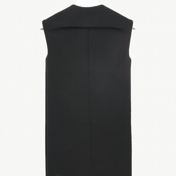 Balenciaga Black Crepe Back-Pleat Sleeveless Dress - Picture 2 of 9